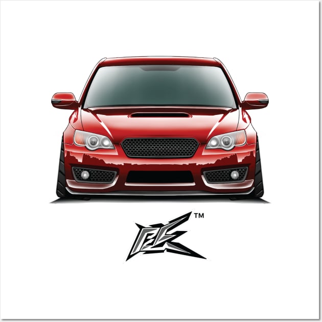 subaru legacy b4 red Wall Art by naquash